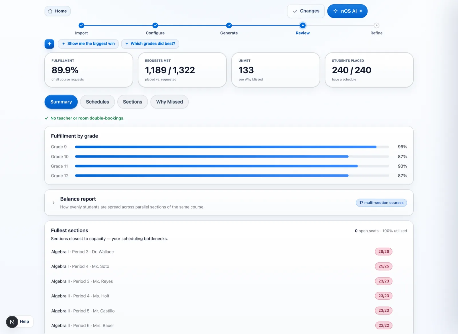 nOS guided mode — review the optimized result